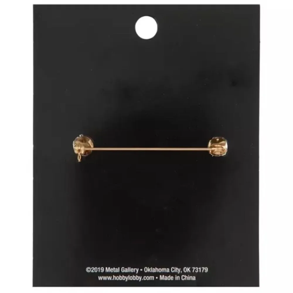 New Metal Gallery Rhinestone Bow Brooch